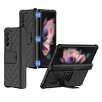 Galaxy Z Fold 2 noir-Coque rigide magnétique pour Samsung Galaxy, étui pliable 2 plis 3 5G, support d'armure,