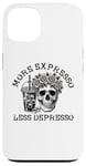 Coque pour iPhone 13 Plus d'expresso Moins de Depresso Funny Coffee Expresso Lover