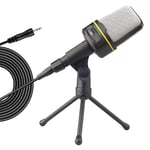 SF-920 Professionell kondensatormikrofon 3,5 mm sladd Studio Kapacitiv Mic med stativ för PC Stationär dator