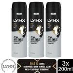 Lynx XL Anti-Perspirant 72-Hour Sweat Protection Deodorant 200ml, 3 Pack