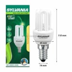 Ampoule SYLVANIA Économie D'Énergie E14 8W Puissance 40W Néon 3 Tuyaux Chaud