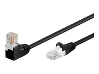 Goobay - Nettverkskabel - Rj-45 (Hann) Til Rj-45 (Hann) - 15 M - Utp - Cat 5E - 90°-Kontakt, Formstøpt, Uten Hindringer - Svart