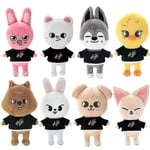 Skzoo Pehmolelut 20 cm Stray Kids Pehmo Wolf Chan Sarjakuva täytetyt eläinpehmot Nukke Kawaii Seuralainen lapsille Aikuiset Fanit Lahja ystävänpäivälahja 20cm-4kpl11