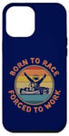 Coque pour iPhone 12 Pro Max Born To Race Kart Forcé de travailler Rétro Vintage Kart Racing