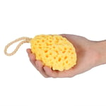 (Yellow)4 Colors Beauty Sponge Body Shower Spa Exfoliator Washing Cleansing SLS