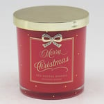 Red Winter Berries Christmas Boutique Jar Candle with Bow Embellishment