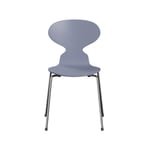 Fritz Hansen Myran 3101 stol lavender blue, lackad, kromat stålstativ