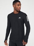 adidas Men's Running Own The Run Long Sleeve T-Shirt - Black, Black, Size 2Xl, Men