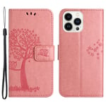 Trolsk Tree and Owl Wallet (iPhone 15 Pro) - Rosa