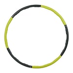 Relaxdays Cercle Cerceau Hula Hoop, Ø 98 cm, Accessoire de Fitness, 1,2 kg, pour maigrir, Musculation, Jaune/Gris Adulte Unisexe, 1 unité