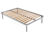 Dmora - Sommier double Dgome, Base orthopédique en contreplaqué de bouleau à 13 lattes, 100% Made in Italy, Cm 180x190h34