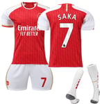 23-24 Arsenal Hemma fotbollströja Set 7 Saka J Kids 26(140-150CM)