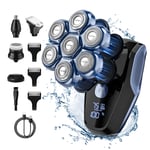 SEJOY 5IN1 Electric Shaver Men's 7 Head Razor Bald Beard Nose Hair Skull Trimmer