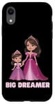 Coque pour iPhone XR Funny Mama Big DREAMER Princesse Queen Mom & Mini Me Family