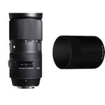 Sigma 745101 150-600 mm F5-6.3 DG OS HSM Contemporary Canon Mount Lens, Black & LH1050 lens hood (150-600 mm F5,0-6,3 for DG OS HSM contemporary LH1050-01)