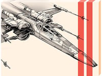 Star Wars Episode VII (X-Wing Pencil Art) 60 x 80 cm Toile Imprimée