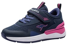 KangaROOS KD-Gym Ev, Basket Femme, Bleu Marine foncé Fandango Rose 4294, 38 EU