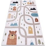 Tapis fun Polar pour enfants rues, forêt, crème multicolour 240x330 cm