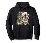 Funny Christmas Sorta Merry Sorta Scary Skeleton Xmas Tree Pullover Hoodie