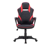 Fauteuil de bureau gamer LOOT noir et rouge