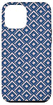 iPhone 12 Pro Max Navy and White Geometric Art Deco Design Case