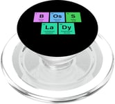 Patron Lady Tableau périodique Cadeau scientifique STEM Laboratoire Femme PopSockets PopGrip pour MagSafe