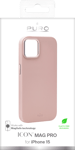 PURO iPhone 15 silicone cover ICON MAG PRO, rose