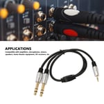 Dual 3.5mm To 6.35mm Y Splitter Cable 3.5 Mm To 6.35 Mm Jack Sound Cable For Gui