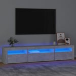 vidaXL TV-taso LED-valoilla betoninharmaa 195x35x40 cm