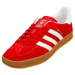 adidas Gazelle Indoor Mens Red White Fashion Trainers - 11 UK