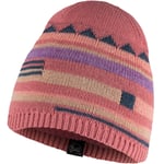 Buff Kids Knitted Fleece Lined Warm Winter Beanie Hat - Rose