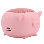 (pink) Speaker Music Player Silicone Speaker Pig Shaped Cute For Home