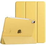 TiMOVO Coque pour iPad Air 11 Pouces M2 2024, iPad Air 6, iPad Air 5/4e Gén (2022/2020), Étui de Protection Magnétique Mince avec Dos Transparent, Étui Sommeil/Réveil Auto, Jaune Clair