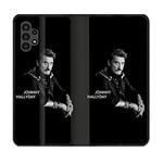 Cokitec Housse Cuir Portefeuille pour Samsung Galaxy A13 4G Musique Johnny Hallyday Noir