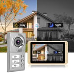 100-240V 7In 720P Wifi Touch Screen Intercom 3 Monitors Doorbell(Eu Plug ) Set