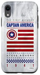 Coque pour iPhone XR Marvel The First Avenger Captain America Steve Rogers 1941