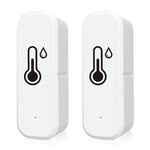 Lot De 2 Thermomètres/Hygromètres D'Intérieur Wi-Fi Avec Capteur D'Humidité Et Alarme De Notification Avec Application Intelligente Tuya, Enregistrement Des Données Et Alarme De Notification,