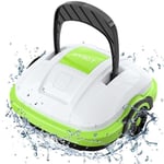 WYBOT Robot Piscine, Aspirateur de Piscine sans Fil, Double Moteur, Forte Puissance d'aspiration Nettoyeur de Piscine Automatique pour Piscines Hors-Sol ou Encastrées Jusqu'à 50m²