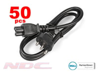 50 x NEW Dell 1m Italian 3-Pin C5 Clover Power Cable/Lead 250V 2.5A (Joblot)