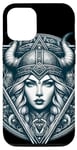 Coque pour iPhone 12/12 Pro Shield Maid Viking Raven Mythologie nordique