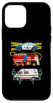 Coque pour iPhone 12 mini Voiture de police camion de pompiers ambulance premiers intervenants