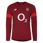 Umbro Mens England Long Sleeve Top Tibetan Red M