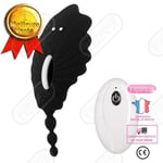 LSC® Pussy Massage Fjärils Sex Vibrator Fjärrkontroll Vibrerande trosor Perineum Stimulator Vibrator Kvinnlig Svart