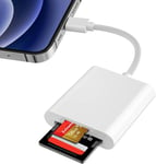 [Certifié Apple Mfi] Lecteur De Carte Sd Pour Iphone, Ipad, Lecteur De Carte Micro Sd, Adaptateur De Carte Mémoire Pour Photographie, Plug And Play