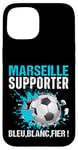 Coque pour iPhone 15 Marseille Supporter Football Cadeau Fan Foot Marseillais