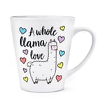 A Whole Llama Love 12oz Latte Mug Cup Valentines Wife Girlfriend Boyfriend