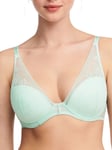 Passionata Womens Maddie Plunge T-Shirt Bra - Nile Green Polyamide - Size 34DD