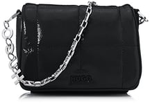 HUGO Women's Paula Sm Sh Bag Q-wp Shoulder, Black 1, 18 cm x 6 cm x 13 cm