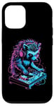 Coque pour iPhone 14 Cute Hedgehog DJ Colorful DJ Hérisson Mixeur de musique