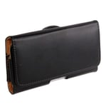 DFV mobile - Case belt clip synthetic leather horizontal smooth for Alcatel 1B (2020) - Black